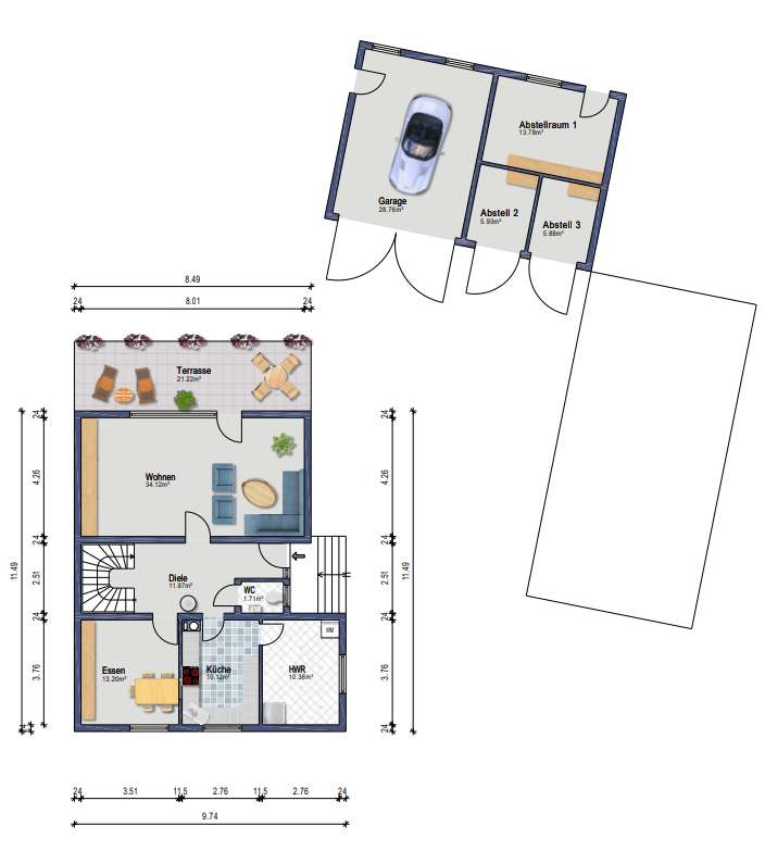 Grundriss Einfamilienhaus EG
