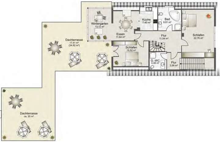 Grundriss Loft