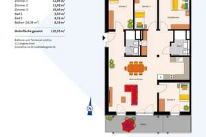 5-Zimmer-Neubauwohnung, barrierefrei – Die vollständige Adresse der Immobilie erhältst du vom Anbieter., 69126 Rohrbach, Heidelberg – Vorschaubild 4