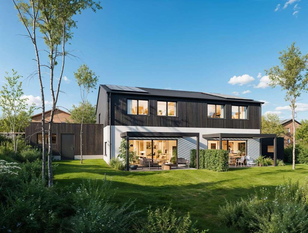 Immobilie in Iggensbach - Neubau-Doppelhaushälfte in ökologischer Holzbauweise, Doppelgarage und PV-Anlage – Effizienzhaus 40 - Bild 2