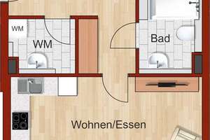 Attraktive 3-Zimmer-Obergeschosswohnung mit ~ 6 qm Balkon – Die vollständige Adresse der Immobilie erhältst du vom Anbieter., 81375 Neuhadern, München – Vorschaubild 2
