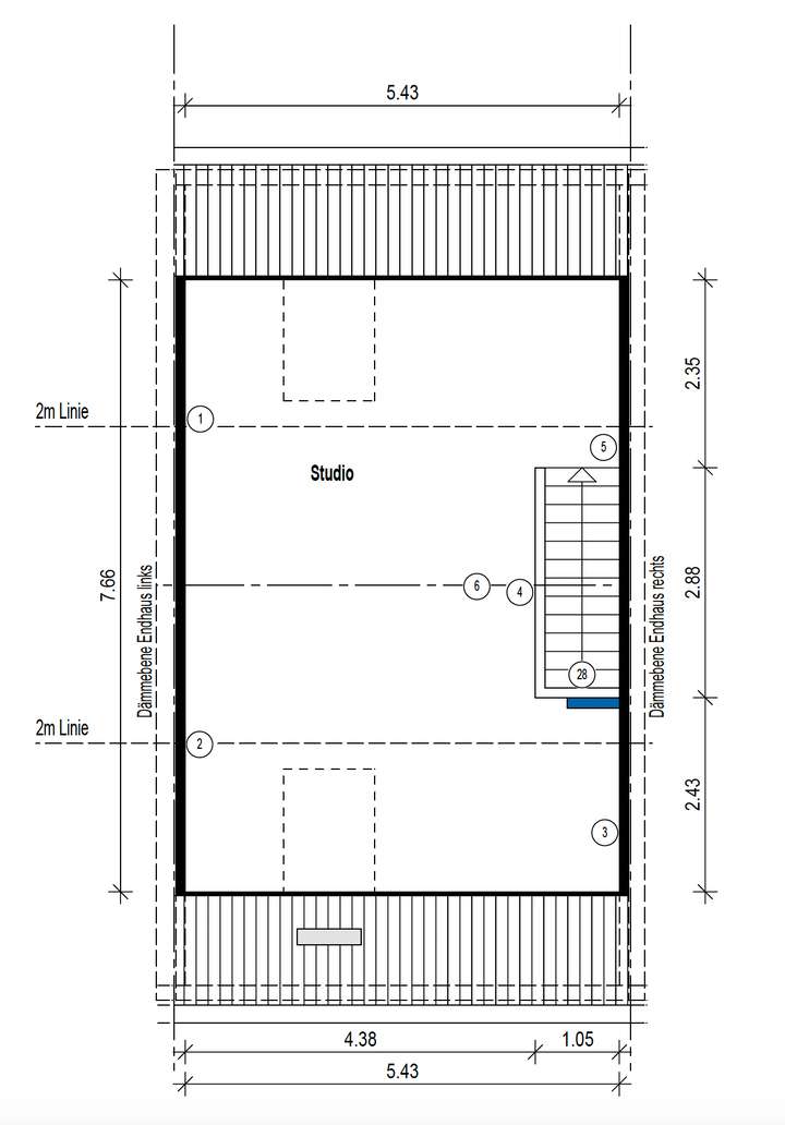 Grundriss Dachgeschoss Maße