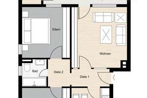 Gepflegte 3-Zimmer-Wohnung mit Dachterrasse – Die vollständige Adresse der Immobilie erhältst du vom Anbieter., 41065 Uedding, Mönchengladbach – Vorschaubild 12