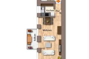 Wohnen über zwei Etagen - Schöne 2-Raum-Wohnung mit zwei Balkonen! – Helmstedter Straße 2, 39112 Sudenburg, Magdeburg – Vorschaubild 9