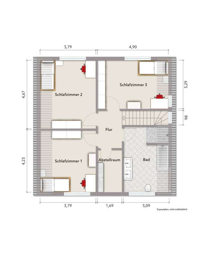 Grundriss Dachgeschoss (nicht 