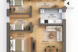 Über den Dächern des Münchner Südostens – 4 Zimmer mit Südbalkon und eigener Garage – 81549 Obergiesing, München – Vorschaubild 24