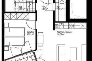 Zentrumsnahe 2-Zimmer-Wohnung mit Loggia! – 4103 Zentrum-Ost, Leipzig – Vorschaubild 10