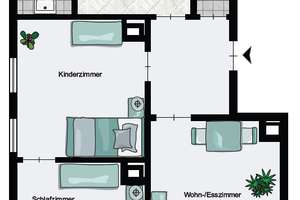 Idyllische Wohnung im 1. Obergeschoss – Die vollständige Adresse der Immobilie erhältst du vom Anbieter., 72764 Reutlingen-Mitte, Reutlingen – Vorschaubild 21