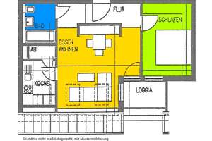 Schöne 2-Zimmer-Wohnung in traumhafter Lage in Chemnitz/ Grüna – Zauberweg 14, 9224 Grüna, Chemnitz – Vorschaubild 2