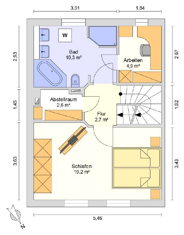 Grundriss Obergeschoss