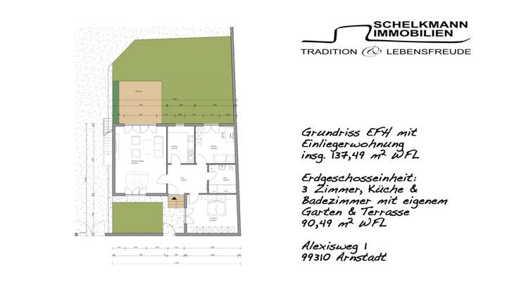 Grundriss EG Alexisweg 1 in Ar