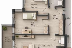 * Exkl. 3-Zi.-Gartenblick-Whg. , ab sofort, Ruhige Lage in Fürstenried, Keller, TG * – Die vollständige Adresse der Immobilie erhältst du vom Anbieter., 81475 Fürstenried-West, München – Vorschaubild 16
