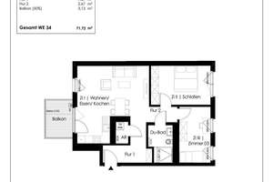 3-Zimmer-Wohnung im 1. Obergeschoss mit Balkon – Leyendeckerstraße 27, 50825 Ehrenfeld (Ortsteil), Köln – Vorschaubild 7