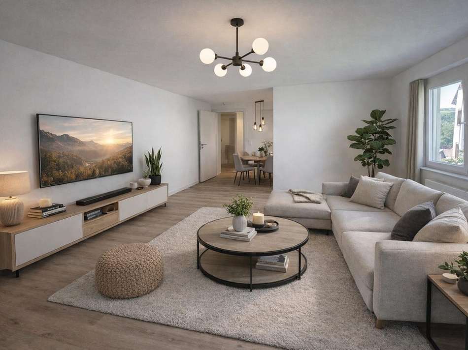 Wohnzimmer "Virtuell möbliert"