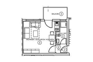 Gemütliche 1-Zimmer-Wohnung mit Balkon – 70376 Münster, Stuttgart – Vorschaubild 6