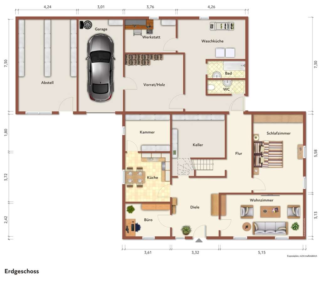 Immobilie in Borken - Freihstehendes Einfamilienhaus mit 1325 m² Grundstück - Bild 2