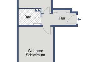 Barrierearme 1-Zimmer-Wohnung mit Terrasse im Gartengeschoss – Heidelberger Landstraße 401, 64297 Eberstadt, Darmstadt – Vorschaubild 5
