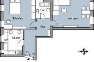 Südvorstadt - 2 Zimmer, Küche, Bad - bezugsfertig! – Arthur-Hoffmann-Str. 95, 4275 Südvorstadt, Leipzig – Vorschaubild 4