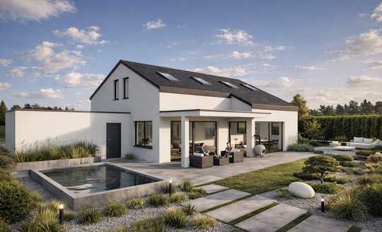 Architektenhaus mit großem Garten