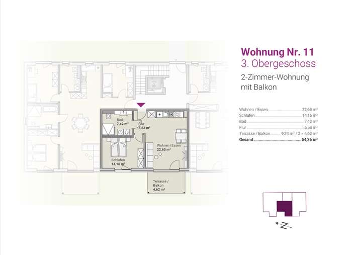 Grundriss Whg. Nr. 11