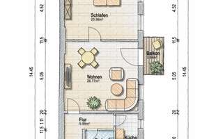 Möblierte 2-Z.WHG mit Balkon & Fahrrädern am Park Sanssouci – Lennestr. 43a, 14469 Brandenburger Vorstadt, Potsdam – Vorschaubild 14
