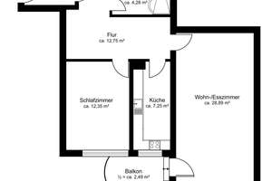 Gut geschnittene 2-Zimmer-Wohnung mit Aufzug & Garage