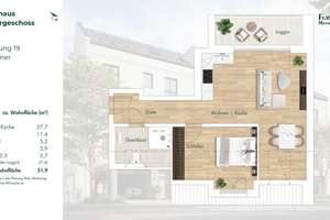 Hochwertige 2-Zimmer-Eigentumswohnung mit Loggia im Neubau – 40591 Wersten, Düsseldorf – Vorschaubild 5
