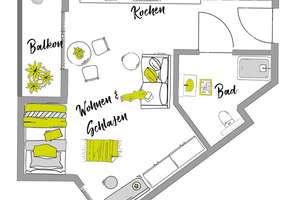 Möblierte Komfort XXL-Apartments mit Balkon im "Main Atrium" auf der Hafeninsel Offenbach – 63067 Kaiserlei, Offenbach am Main – Vorschaubild 17