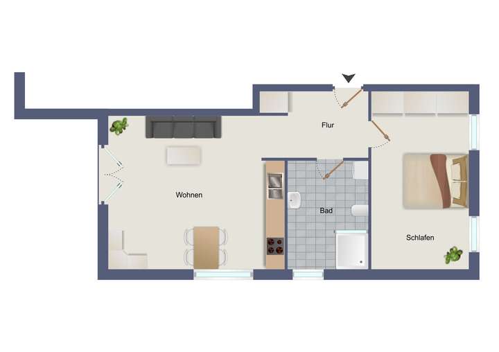 Unverbindlicher 2D Grundriss d