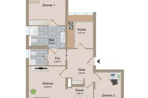 Stilvoll wohnen im Grünen-gepflegte 3,5-Zimmer Wohnung mit großer Loggia in Köln-Lövenich – 50859 Lövenich, Köln – Vorschaubild 21