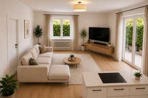 Moderne 2-Zimmer-Gartengeschosswohnung mit umläufiger Terrasse und Garten