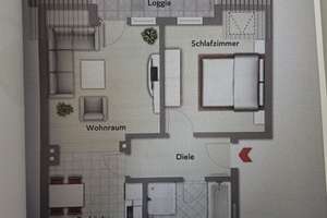 Gräfrath/Zentral - moderne 2-Zimmer-Dachgeschosswohnung mit Sonnenbalkon und traumhaftem Fernblick  – Jägerstraße 41, 42653 Gräfrath, Solingen – Vorschaubild 1