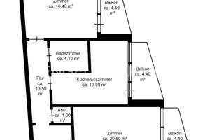 Attraktive, gepflegte Wohnung in der 3. Etage mit drei Balkonen und hochwertiger Küchenausstattung – Die vollständige Adresse der Immobilie erhältst du vom Anbieter., 28209 Barkhof, Bremen – Vorschaubild 9