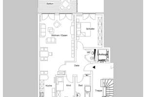 Großzügige Wohnung mit Balkon und Tiefgarage