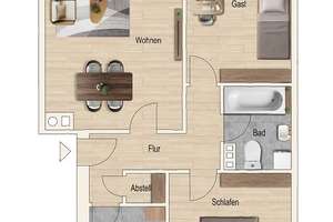 3-Zimmer-Eigentumswohnung mit Südbalkon und Stellplatz – Die vollständige Adresse der Immobilie erhältst du vom Anbieter., 24107 Suchsdorf, Kiel – Vorschaubild 9
