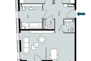 Fully furnished garden apartment in HD-Bahnstadt – Die vollständige Adresse der Immobilie erhältst du vom Anbieter., 69115 Bahnstadt, Heidelberg – Vorschaubild 16
