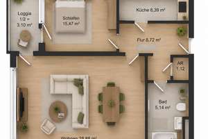 Grüne Bestlage am Westpark - 2-Zimmer-Wohnung mit sonniger Loggia – Die vollständige Adresse der Immobilie erhältst du vom Anbieter., 81373 Mittersendling, München – Vorschaubild 21