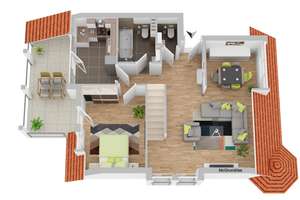 PROVISIONSFREI: Lichtdurchflutete Maisonette mit Dachterrasse in Eller