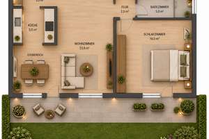 Provisionsfrei: Erstbezug nach Sanierung – 2-Zimmer-Gartenwohnung mit TG-Stellplatz I München-Pasing – Die vollständige Adresse der Immobilie erhältst du vom Anbieter., 81245 Neupasing, München – Vorschaubild 16