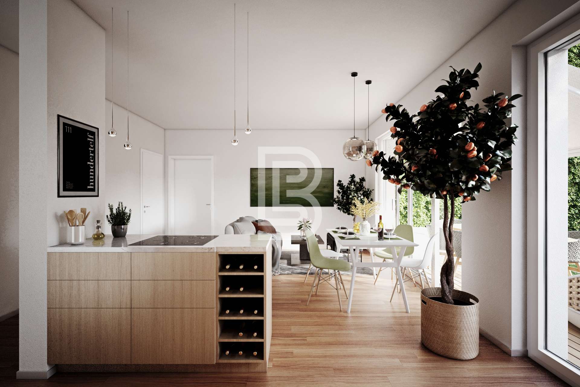 Immobilie in Bötzingen - DG-Wohnung mit überaus großzügigem und offenen Grundriss im Neubau - Bild 1