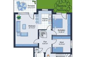 Wohnen im Grünen: 3,5-Zimmer-Wohnung in Trudering – 81825 Waldtrudering, München – Vorschaubild 2