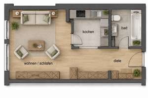 1-Raum-Wohnung als Kapitalanlage – Die vollständige Adresse der Immobilie erhältst du vom Anbieter., 86842 Türkheim – Vorschaubild 2