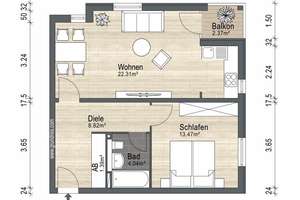 2-Zimmer-Wohnung mit Balkon in Dresden