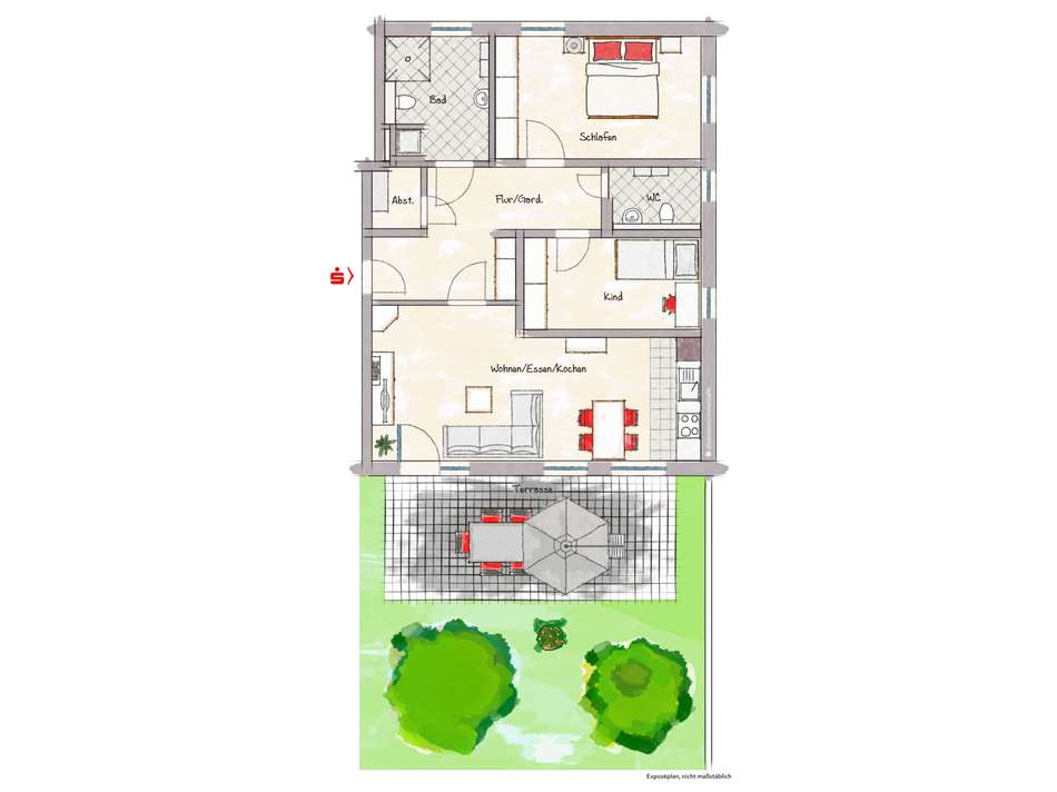 Wohnzimmer - Visualisierung