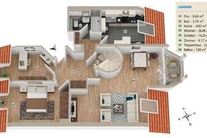 Attraktive Maisonette-Wohnung mit zwei Südbalkonen in Kirchheim – Die vollständige Adresse der Immobilie erhältst du vom Anbieter., 85551 Kirchheim bei München – Vorschaubild 17