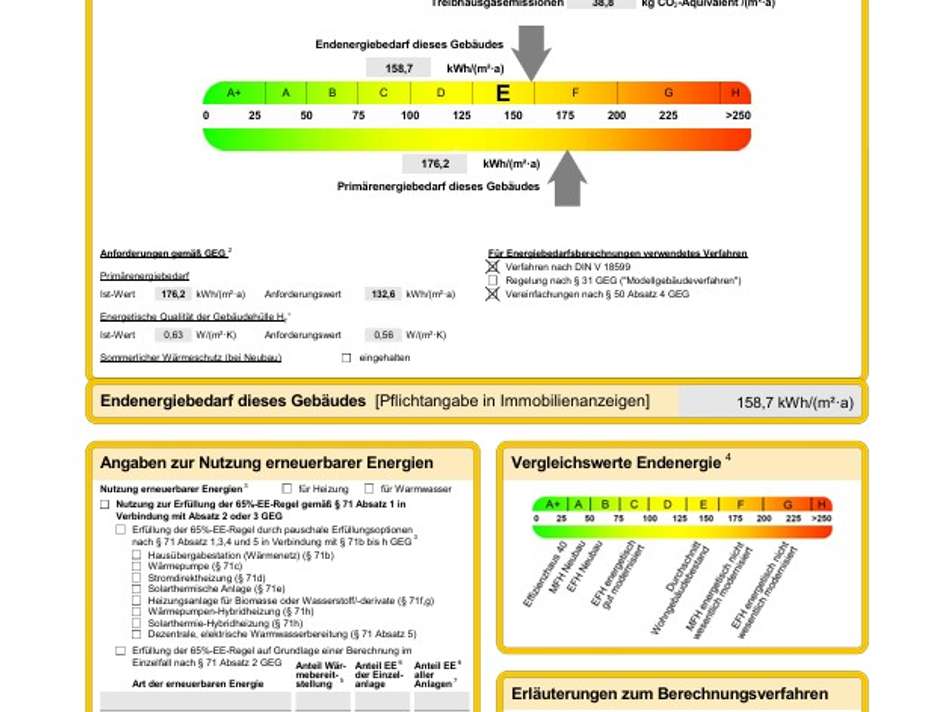 Auszug Energieausweis