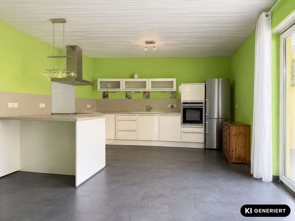Moderne Küche im Hinterhaus