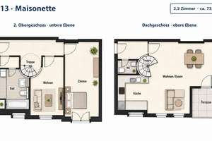 Traumhafte Maisonettewohnung Seitenflügel , 2. / 3. OG mit Terrasse, Bad u. Gäste-WC PROVISIONSFREI  – Die vollständige Adresse der Immobilie erhältst du vom Anbieter., 14471 Brandenburger Vorstadt, Potsdam – Vorschaubild 4