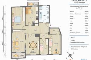 Stilvoller Familienaltbau | 117 m² | Garage | Loggia | Blick ins Grüne | Tarpenbek – Die vollständige Adresse der Immobilie erhältst du vom Anbieter., 22453 Groß Borstel, Hamburg – Vorschaubild 20