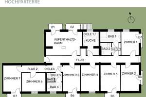 Großzügige 8-Zimmer-Wohnung – gepflegt & vielseitig nutzbar für Seniorenwohnen, WG oder Tagespflege – Normannenstraße 7a, 12524 Altglienicke, Berlin – Vorschaubild 5